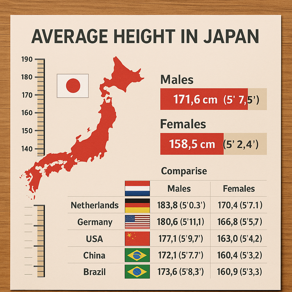 Average Height in Japan